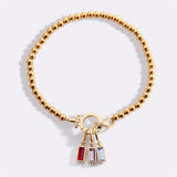 Beaded bracelet with birthstones