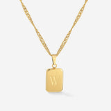 Personalized gold necklace with a letter