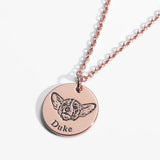 Engraved Necklace with Pet Photo