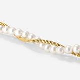Gold necklace with an infinity knot