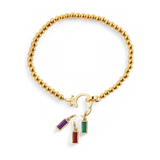 Beaded bracelet with birthstones