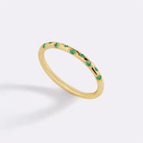 Delicate birthstone constellation ring