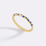 Delicate birthstone constellation ring