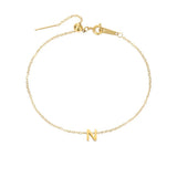 Gold-plated bracelet with a letter from A to Z – personalized jewelry with an initial