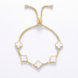 Mother-of-pearl shamrock bracelet