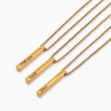 Necklace with a pillar and a love note