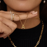 Bubble-Shaped Initial Pendant Necklace