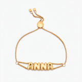 Bubble-shaped name bracelet