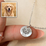 Engraved Necklace with Pet Photo