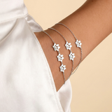 Personalized name bracelet with paw print motif