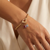 Beaded bracelet with birthstones