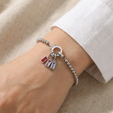 Beaded bracelet with birthstones