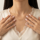 Heart-shaped personalized name necklace