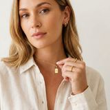 Personalized gold necklace with a letter