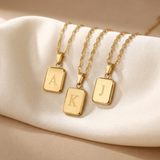 Personalized gold necklace with a letter