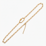 Paperclip Necklace with a Pendant Clasp