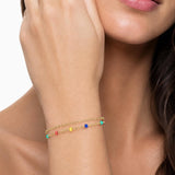 Double-stranded beaded bracelet
