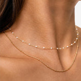 Layered Double Beaded Choker Necklace