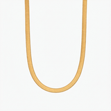 Flat snake chain necklace