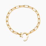 A must-have chain bracelet in the office paperclip style.