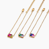 Bracelet with two birthstones