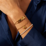 Bubble-shaped name bracelet