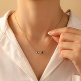 Family Necklace with Birthstones