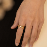Intertwined Hearts Ring