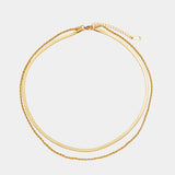 Layered Double Chain Necklace