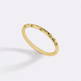 Delicate birthstone constellation ring