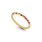 Delicate birthstone constellation ring