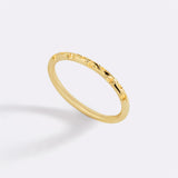 Delicate birthstone constellation ring