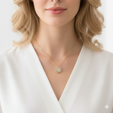 Reversible heart-and-clover pendant necklace