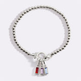 Beaded bracelet with birthstones