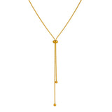 Simple Elegance Gold Y-Necklace – a gold Y-shaped necklace with subtle elegance