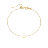 Gold-plated bracelet with a letter from A to Z – personalized jewelry with an initial