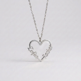 Heart Necklace with Two Names