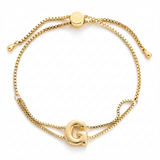 Bubble-style bracelet with an initial