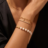 Freshwater Pearl Bracelet in Half-Chain Style