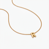 Bubble-Shaped Initial Pendant Necklace