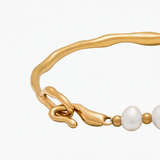 Freshwater Pearl Bracelet in Half-Chain Style