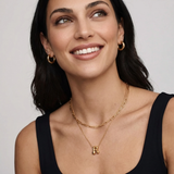 Bubble-style initial necklace