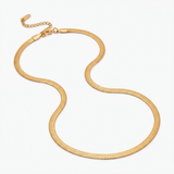 Flat snake chain necklace