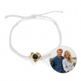 Personalized heart bracelet with a photo