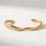 Gold-plated bangle Aurea