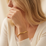 Gold-plated bangle Aurea