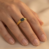 Signet ring with black onyx