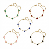Gold Bracelet Multi Heart