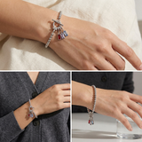 Beaded bracelet with birthstones