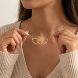 Heart-shaped personalized name necklace